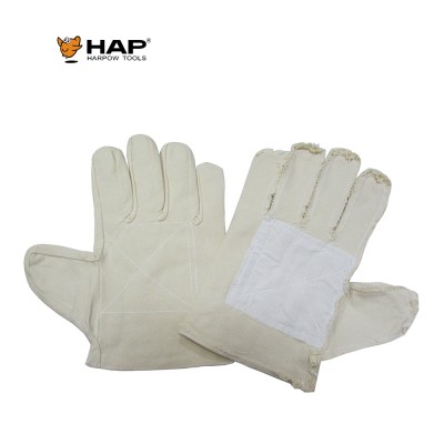 Anti-slip cotton canvas safety work gloves protective hand gloves