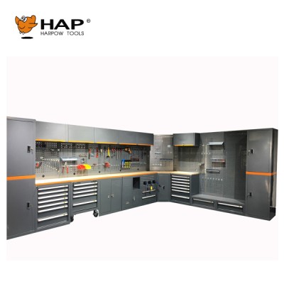 Support customized and wholesale garage tool cabinet  with top cabinet and 23 drawer new design 2020 with high quality